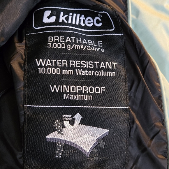 C - NWT Killtec houndstooth logo puffer ski jacket - Picture 11 of 12